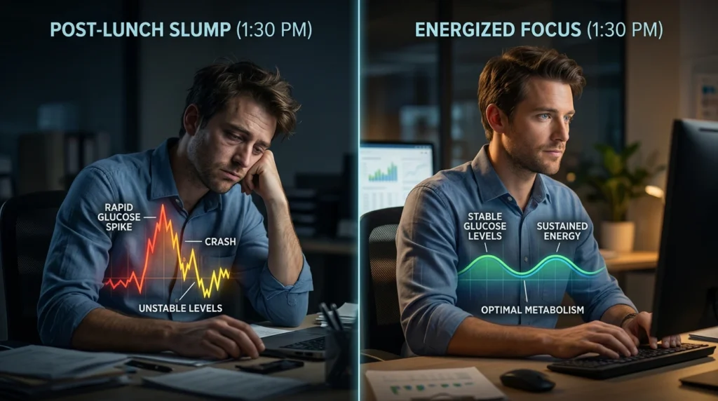 blood sugar spikes causing brain fog and energy crashes