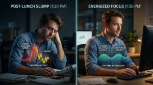 blood sugar spikes causing brain fog and energy crashes